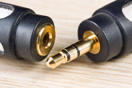 3.5mm mini jack with gold connector