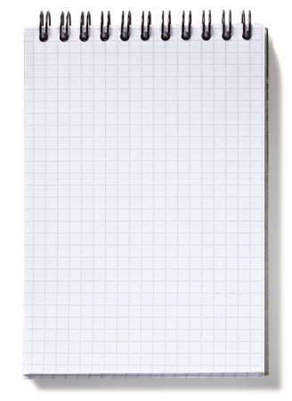 Small spiral notebook, isolated on white backgroundの写真素材