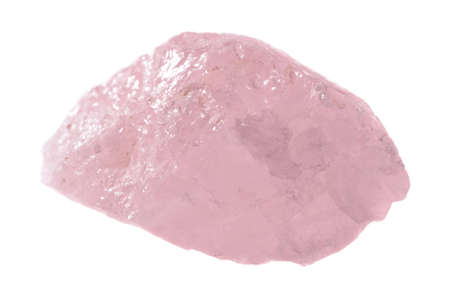 Rose Quartz isolated on a white backgroundの写真素材