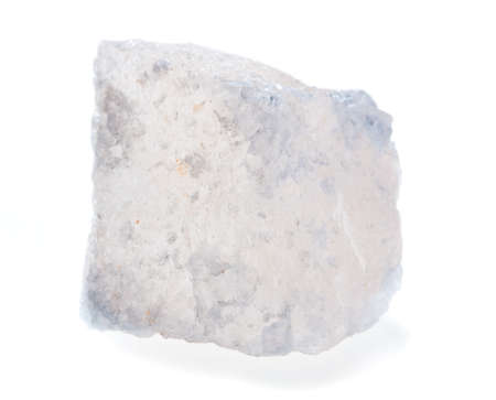 Fluorite mineral isolated on a white backgroundの写真素材