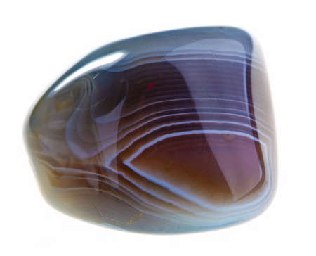 Mineral Agate isolated on a white backgroundの写真素材