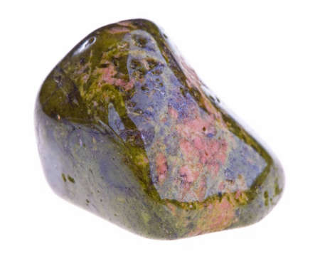 Jasper mineral isolated on a white backgroundの写真素材