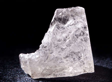 Smoky Quartz mineral on a black backgroundの写真素材