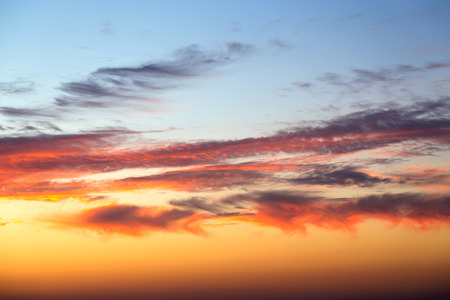 Beautifully bright colours of a evening sunset