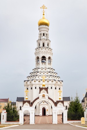 Prokhorovka, Russia - October 6, 2015: Church of the Holy Apostles Peter and Paul. Temple-monument to soldiers who died during a large-scale tank battle under Prokhorovka July 12, 1943, during the Battle of Kursk.のeditorial素材