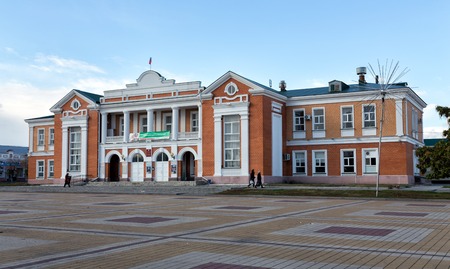 Usman, Russia - October 8, 2015: New building of Palace Culture in central square. Built in 2003のeditorial素材
