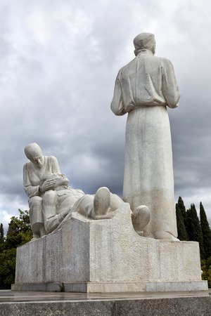 Sochi, Russia - February 8, 2016:  Monument Feat in the name of life. Erected in honor of military and civilian doctors, nurses and Sochi residents who saved the life of the wounded during the Great Patriotic Warのeditorial素材