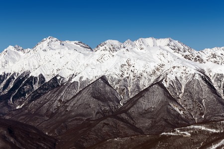 Mountains near the ski resort of Rosa Khutor in Krasnaya Polyana. Sochi, Russia