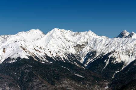Ski resort Rosa Khutor. Mountains of Krasnaya Polyana. Sochi, Russia