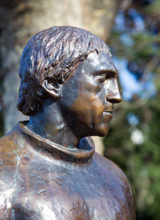 Sochi, Russia - February 11, 2016: Monument to a Russian singer-songwriter Vladimir Vysotskyのeditorial素材