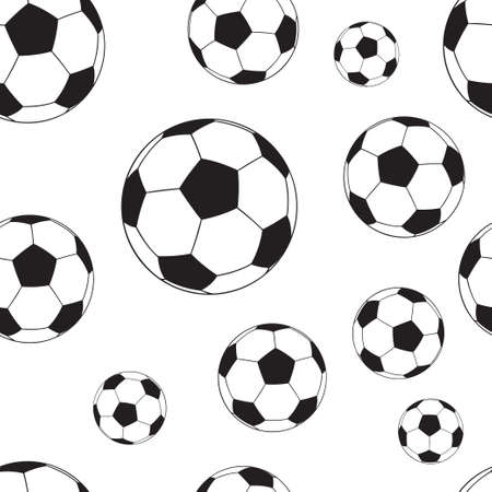 Seamless pattern with football balls. Football infinite backgroundのイラスト素材