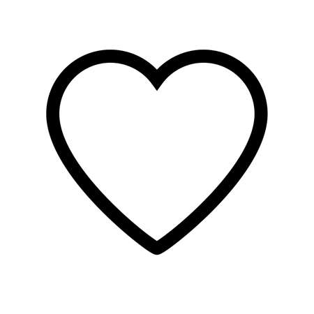 Heart icon on white background. Vector illustrationのイラスト素材
