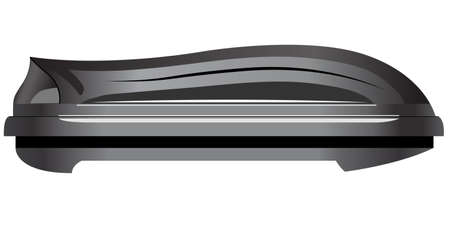 Car roof box. Side view. Vector illustrationのイラスト素材