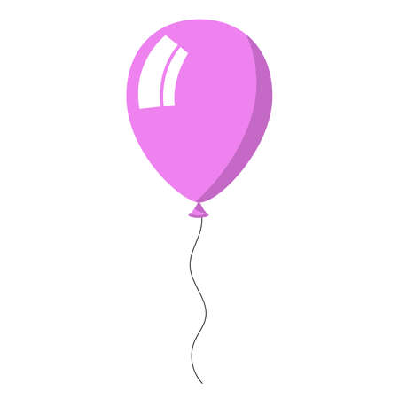 Violet balloon on white background. Vector Illustration.のイラスト素材