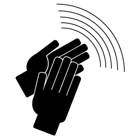 Clapping hands on a white background. Vector illustrationのイラスト素材
