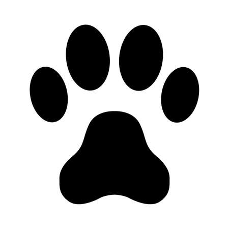Animal paw print on a white background. Vector illustrationのイラスト素材