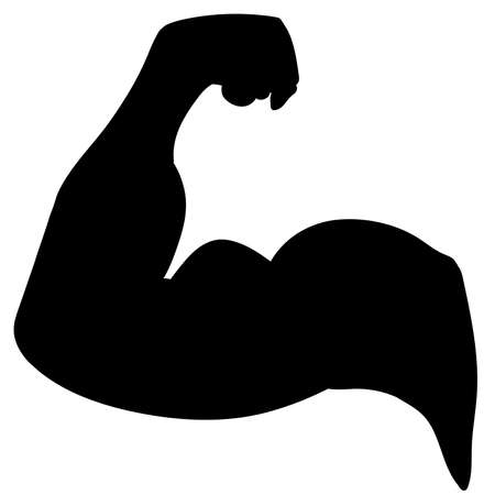 Strong Male Arm. Symbol of Power and Muscle. Vector illustrationのイラスト素材