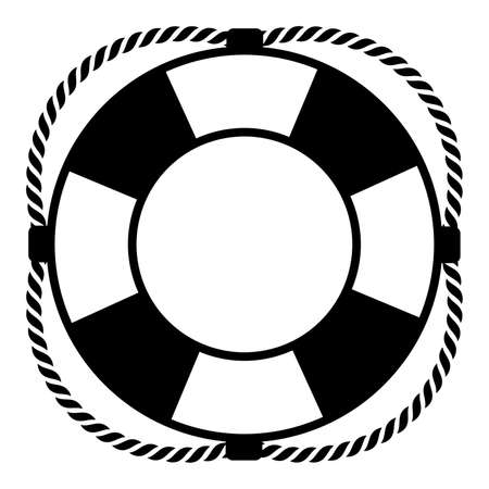 Lifebuoy on a white background. Vector illustrationのイラスト素材