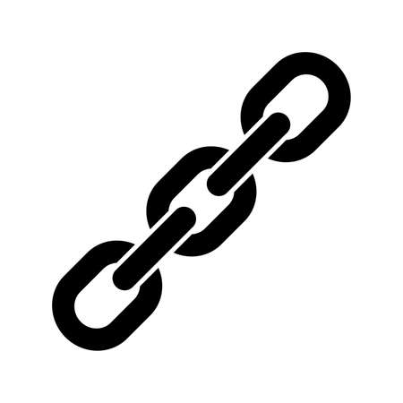 A fragment of a chain on a white background. Vector illustrationのイラスト素材