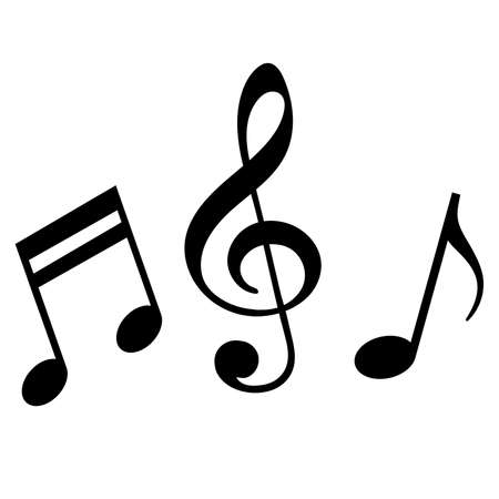 Signs of a musical notation. Vector illustrationのイラスト素材