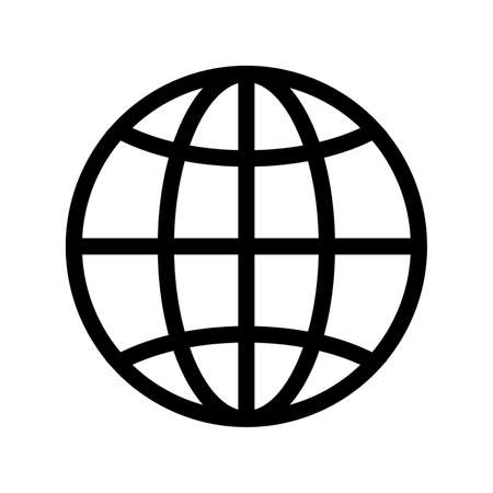 The globe icon. Globe symbol. Flat Vector illustrationのイラスト素材