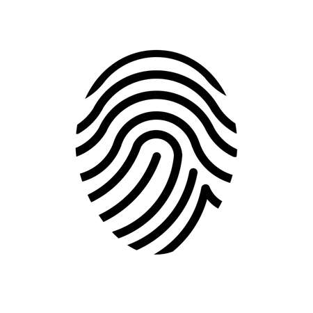 Finger print on white background. Vector illustrationのイラスト素材