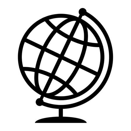 Symbolic image of geographical globe. Web icon. Vector illustrationのイラスト素材