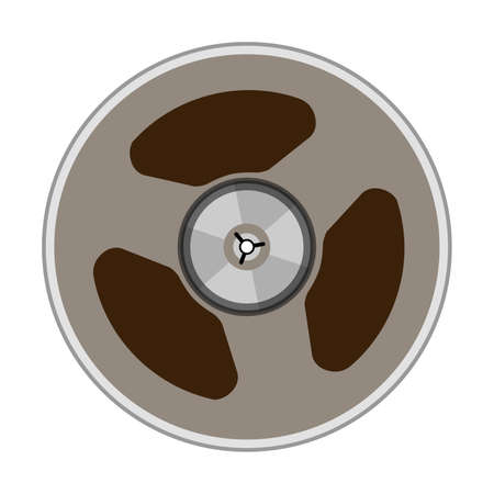 A reel with a tape. Vector illustrationのイラスト素材