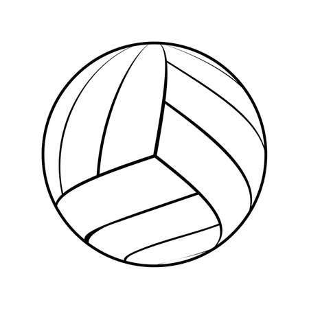 Ball for playing volleyball on a white background. Vector illustrationのイラスト素材