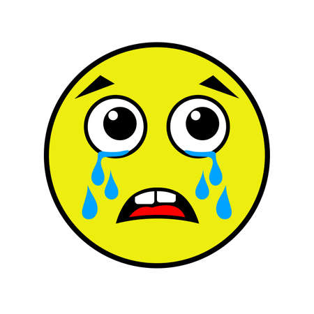 Crying smiley iconのイラスト素材