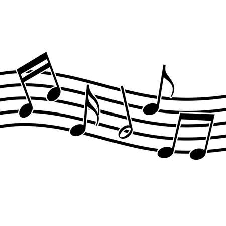 Signs of a musical notation. Vector illustrationのイラスト素材