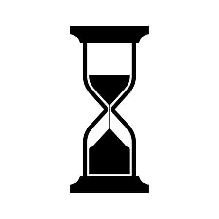 Symbolic image of an hourglass. Vector illustration