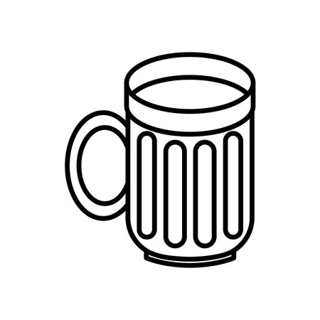 Empty mug for beer on white background. Vector illustrationのイラスト素材