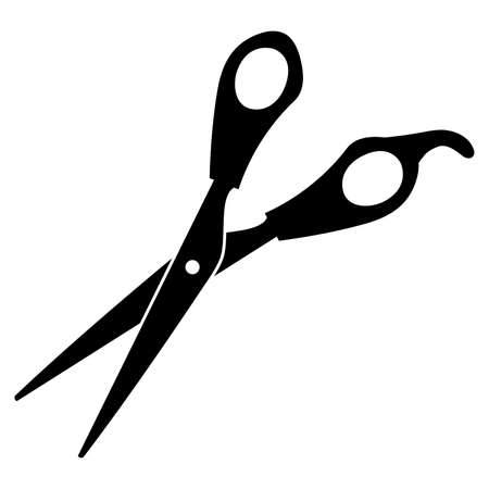 Scissors on a white background. Vector illustration.のイラスト素材