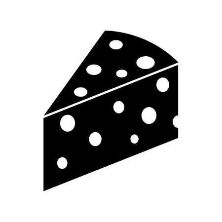Symbolic image of a piece of cheese. Vector illustrationのイラスト素材
