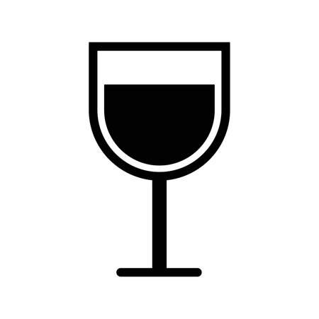 Symbolic image of a glass with a drink. Vector illustrationのイラスト素材
