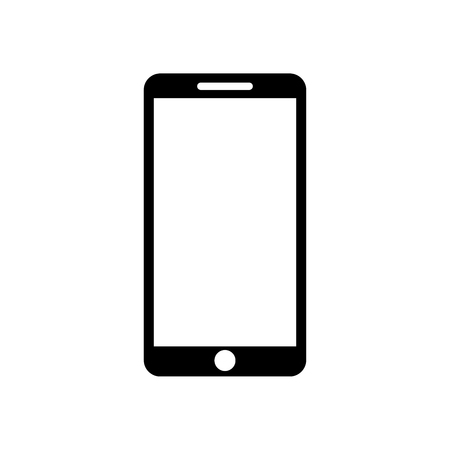 Smartphone icon on a white background. Vector illustrationのイラスト素材
