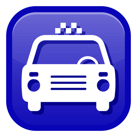 Icon with the image of a taxi car. Vector illustrationの写真素材