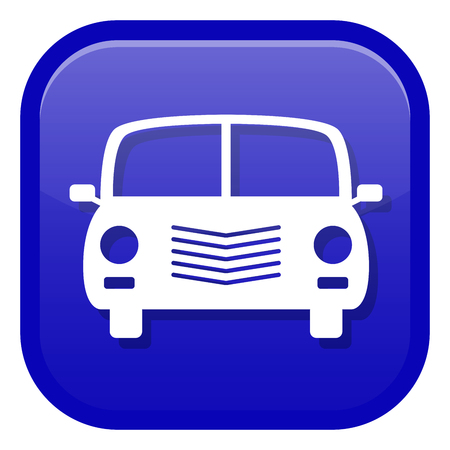 Car icon on white background. Front view. Vector illustrationの写真素材