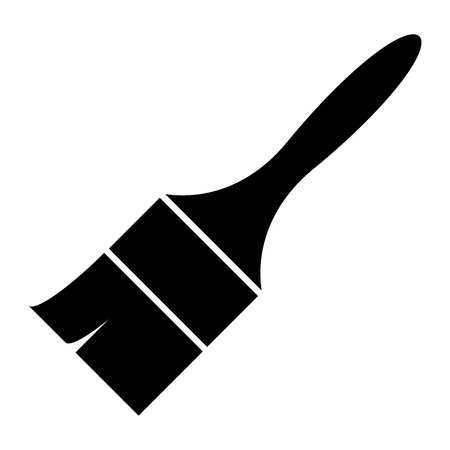 Paint brush icon in flat style isolated on background. Vector illustrationのイラスト素材