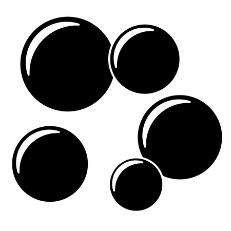 Soap bubbles icon on white background. Vector illustrationのイラスト素材