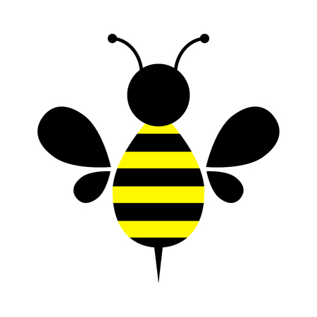 Honeybee. Icon for your design. Vector illustrationのイラスト素材