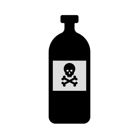 Bottle of poison or poisonous chemical toxin. Vector iconのイラスト素材