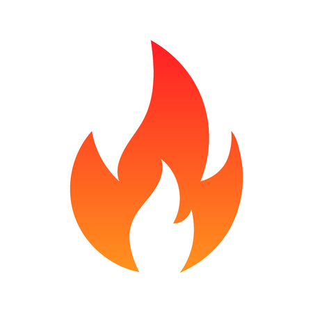 Fire. Icon isolated on white background. Vector illustrationのイラスト素材