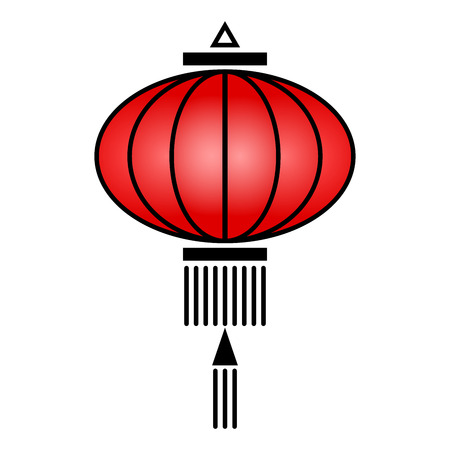 Chinese lantern. Icon. Vector illustration for your designのイラスト素材