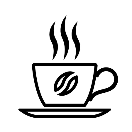 Cup of aromatic coffee on white backgroundのイラスト素材