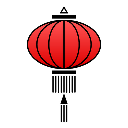 Chinese lantern. Icon. Vector illustration for your designのイラスト素材