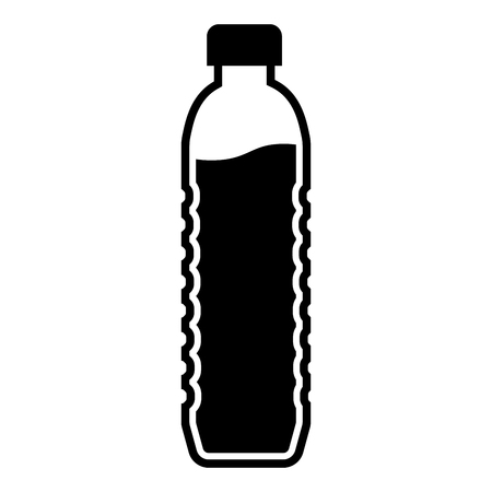 Plastic water bottle icon isolated on white backgroundのイラスト素材