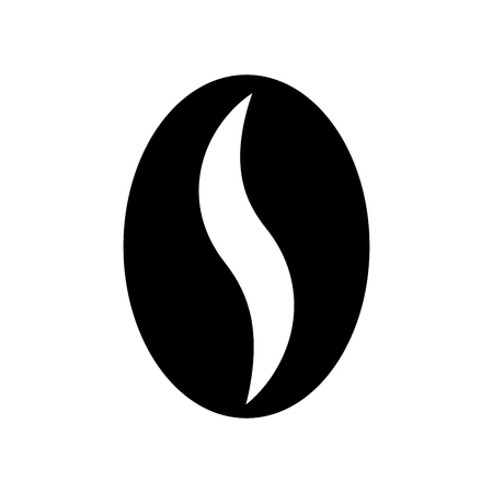 Coffee bean icon isolated on white backgroundのイラスト素材