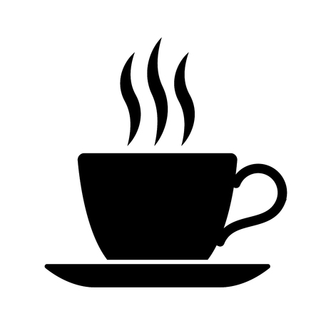 Cup with fragrant hot drink on white backgroundのイラスト素材